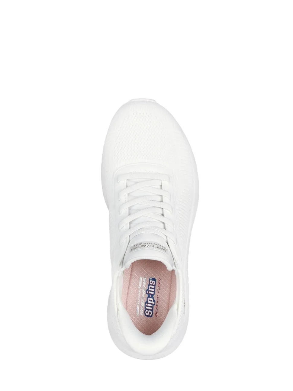 Skechers Chalk White BOBS Sport Squad Chaos Slip In Trainers