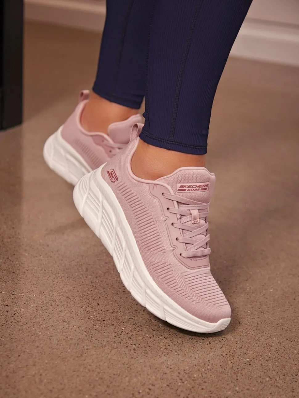 Skechers Pink Womens Bobs B Flex Hi Flying Trainers