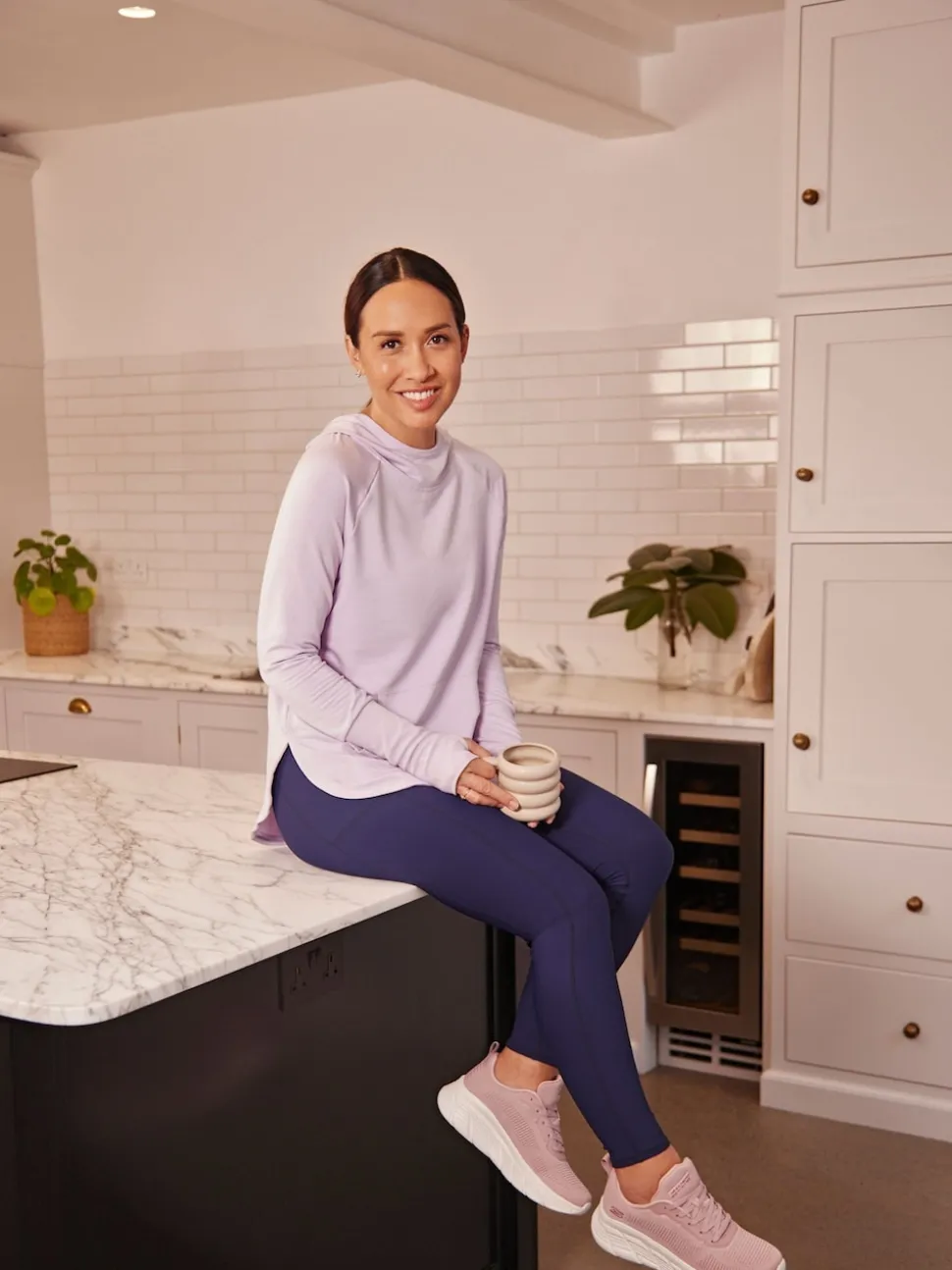 Skechers Pink Womens Bobs B Flex Hi Flying Trainers