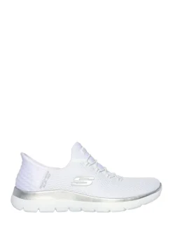 Skechers White Wide Fit Slip-ins Summits Diamond Dream Trainers