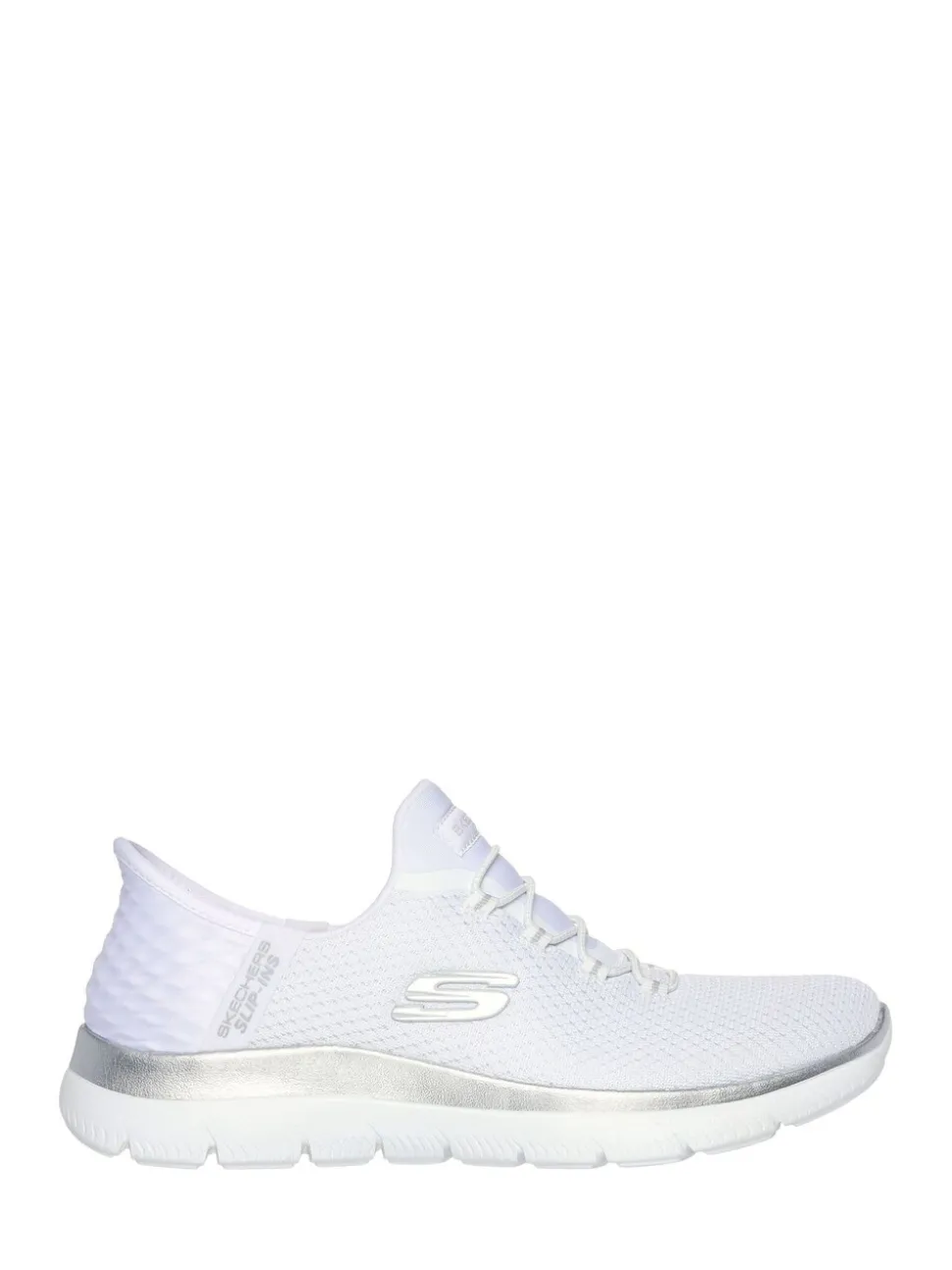 Skechers White Wide Fit Slip-ins Summits Diamond Dream Trainers