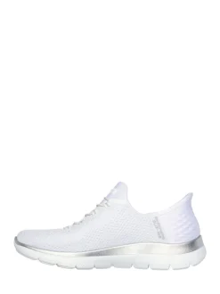 Skechers White Wide Fit Slip-ins Summits Diamond Dream Trainers
