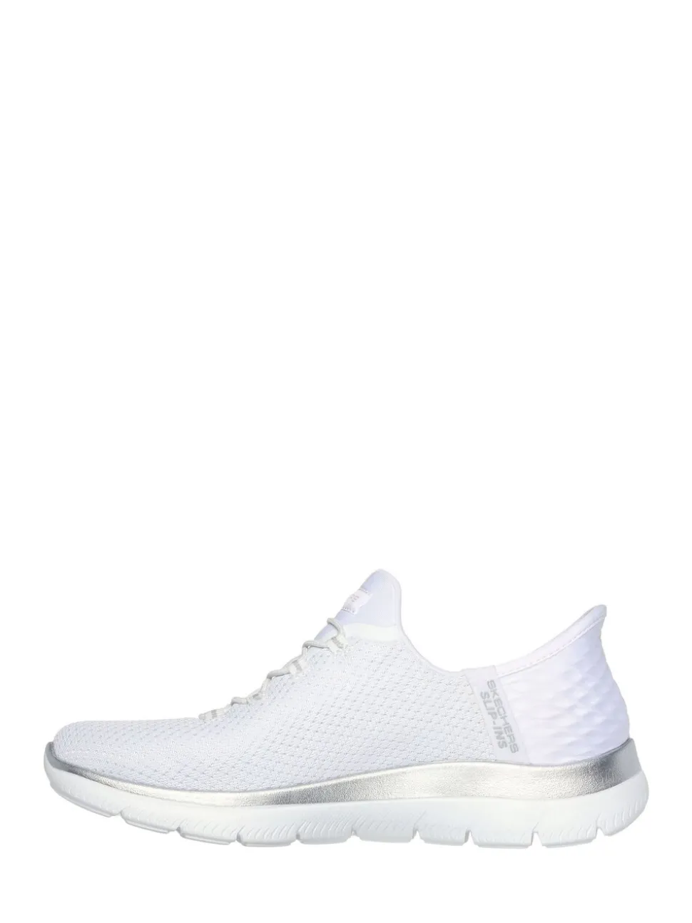 Skechers White Wide Fit Slip-ins Summits Diamond Dream Trainers