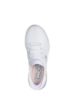 Skechers White Wide Fit Slip-ins Summits Diamond Dream Trainers