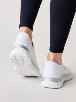 Skechers White Womens Slip In Summits Dazzling Haze Trainers