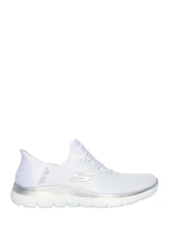 Skechers White Womens Slip In Summits Dazzling Haze Trainers