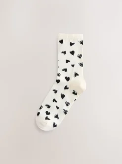 Sketchy Heart Ankle Socks 4 Pack