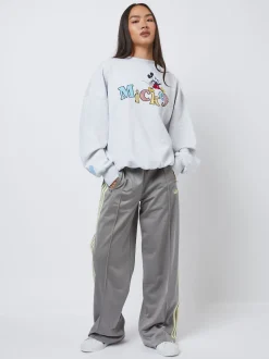 Skinnydip Grey Disney Mickey Gingham Sweatshirt