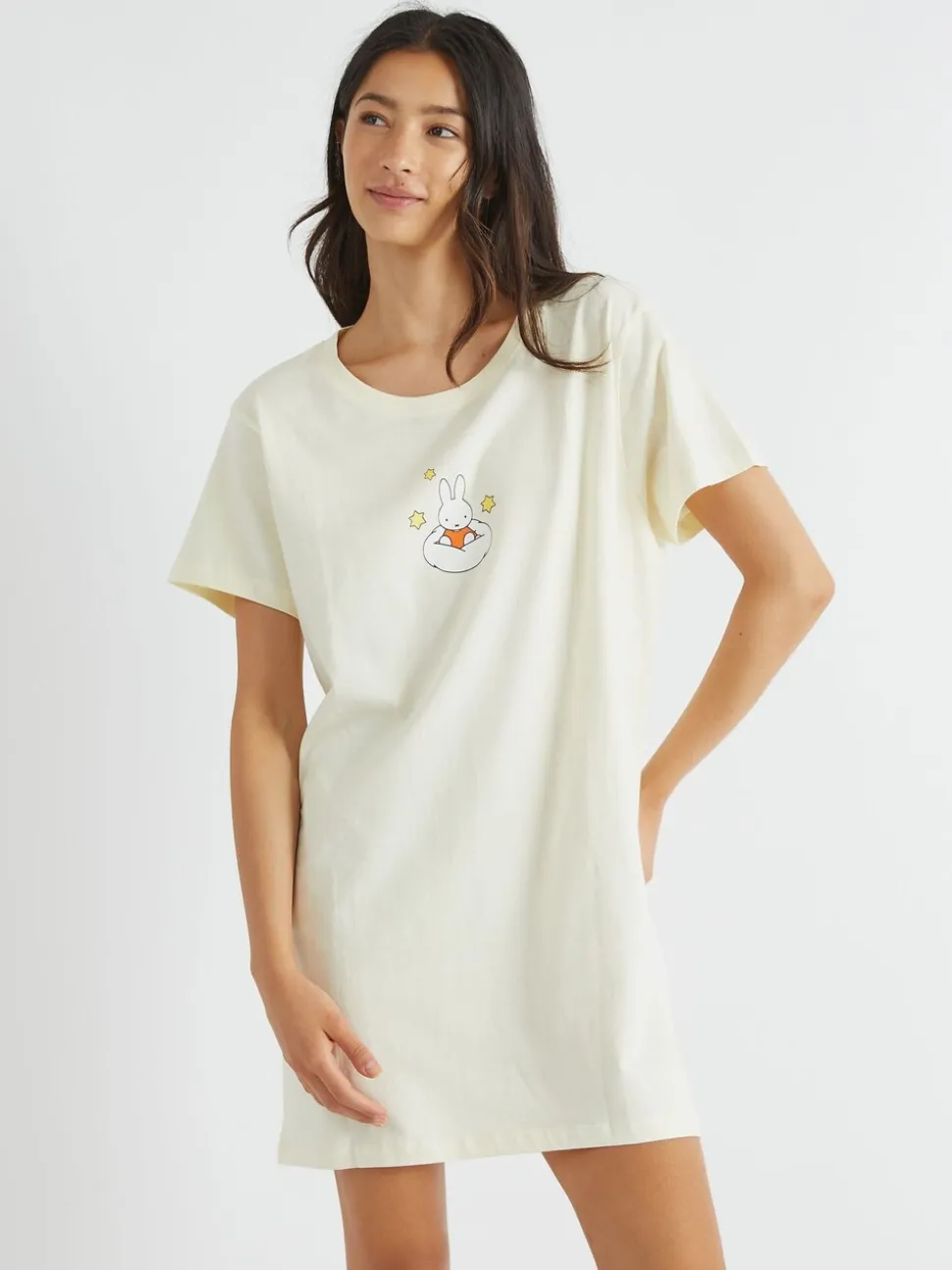 Skinnydip Pink Miffy x Skinnydip Cloud Night Dress in Ecru