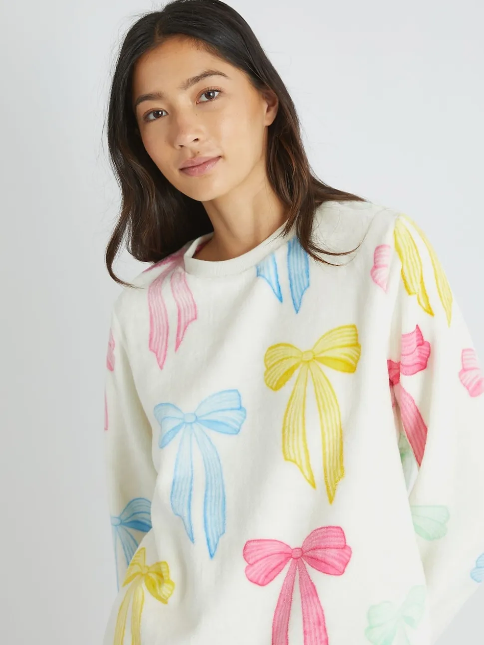 Skinnydip Pink Multicolour Bow Twosie Fleece Pyjamas Set