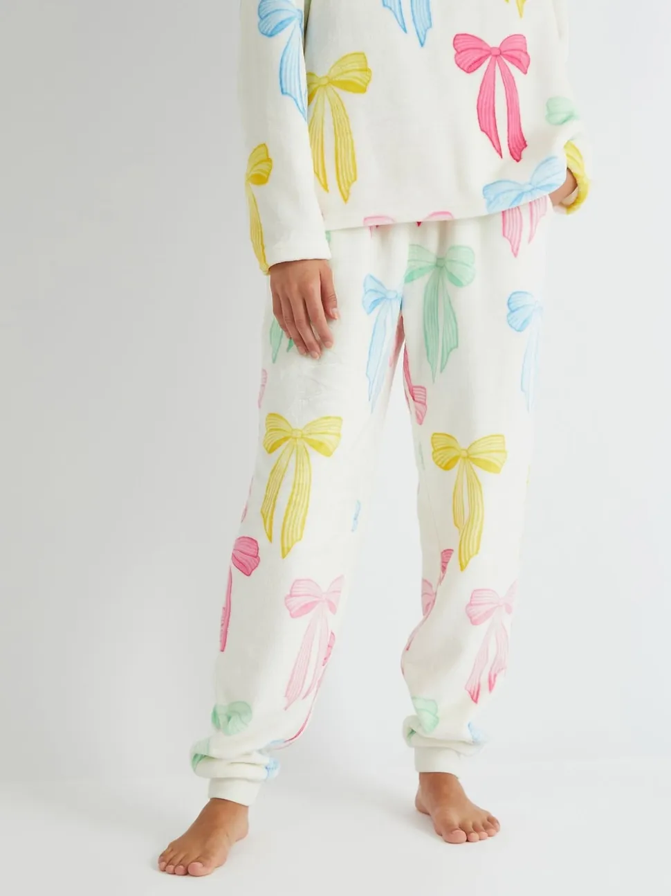 Skinnydip Pink Multicolour Bow Twosie Fleece Pyjamas Set