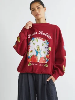 Skinnydip Red Peter Rabbit x Skinnydip Berry Cute Sweatshirt