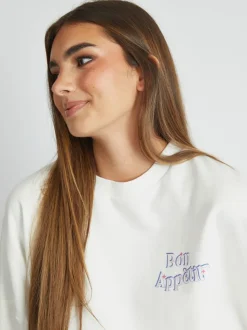 Skinnydip White Celestial Longline Fleece