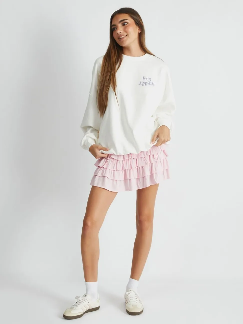 Skinnydip White Celestial Longline Fleece