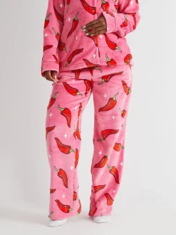 Skinnydip White Chilli Sparkle Twosie Fleece Pyjamas Set