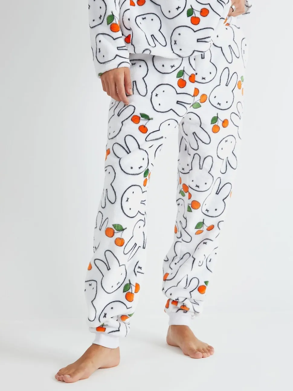 Skinnydip White Miffy x Cherry Fleece Pyjamas Set