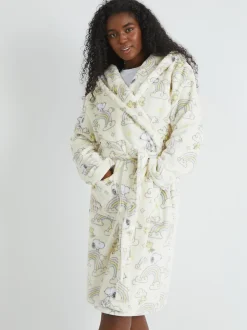 Skinnydip White Peanuts x Skinnydip Snoopy Rainbow Print Dressing Robe