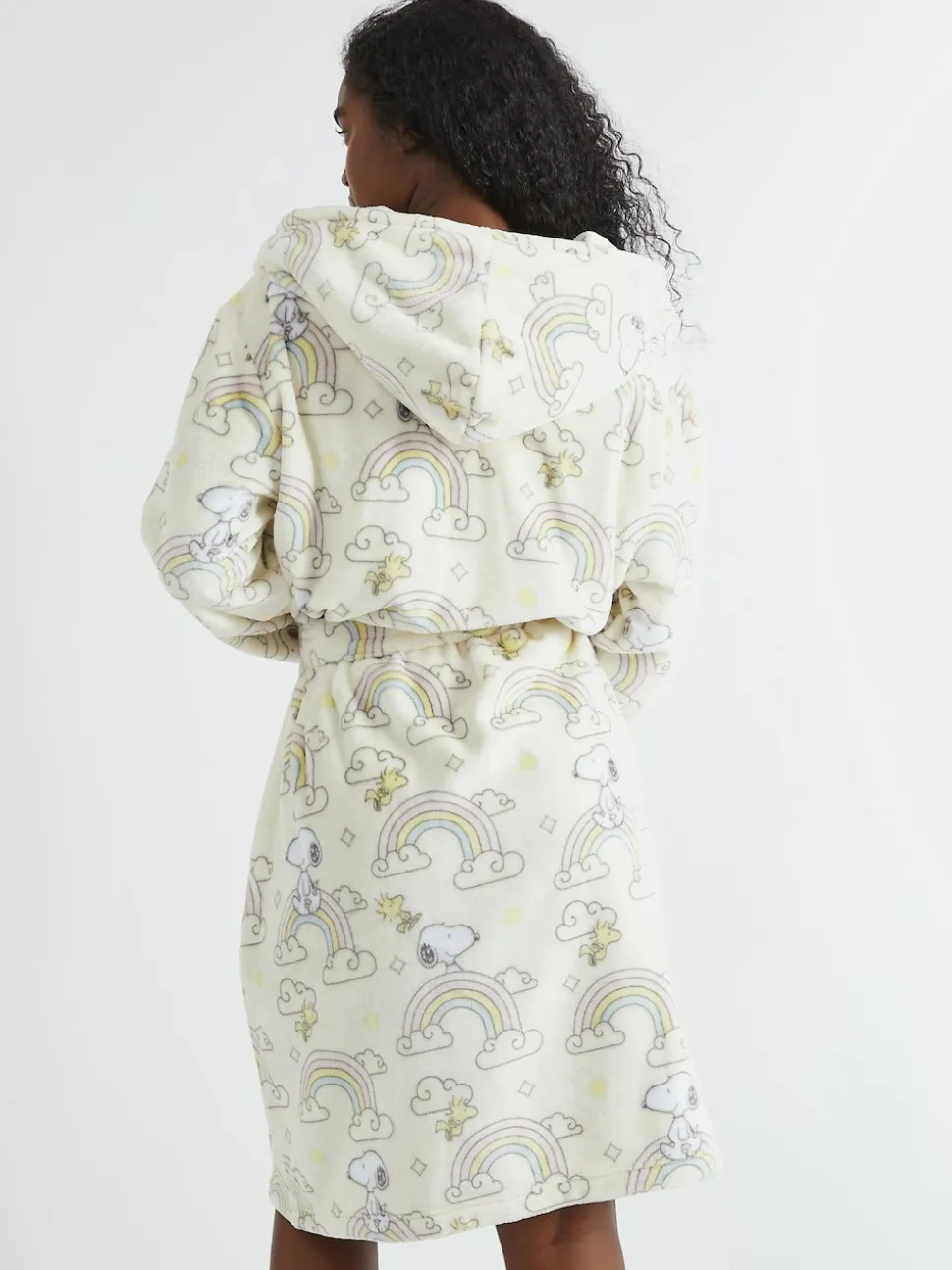 Skinnydip White Peanuts x Skinnydip Snoopy Rainbow Print Dressing Robe