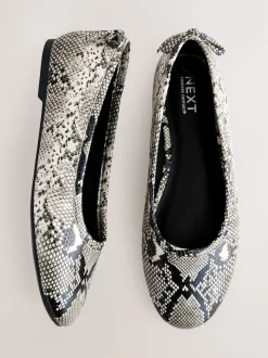 Snake Standard/Wide Fit Ballerina Shoes