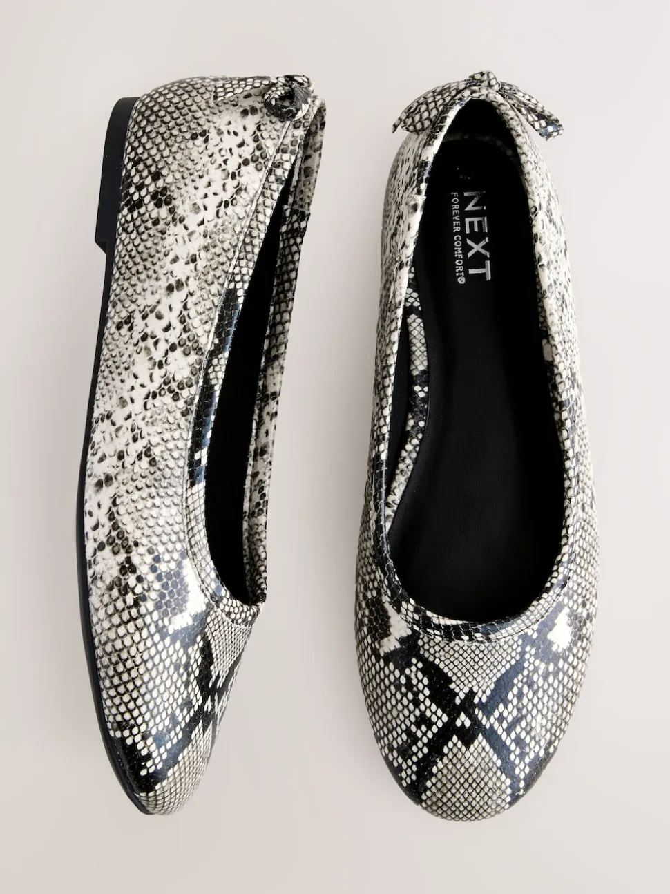Snake Standard/Wide Fit Ballerina Shoes