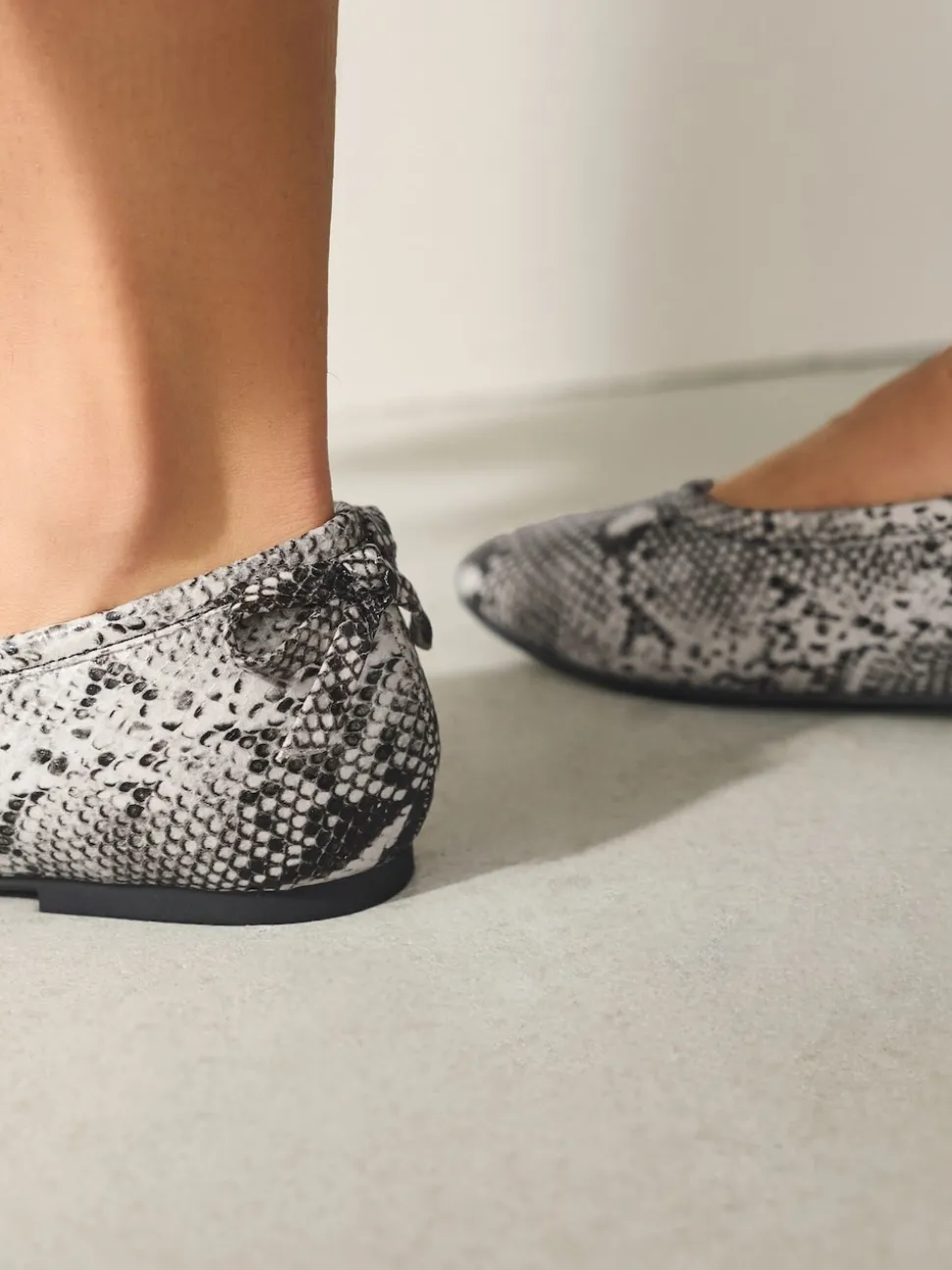 Snake Standard/Wide Fit Ballerina Shoes