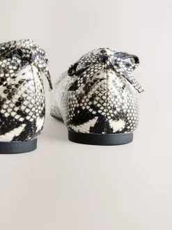 Snake Standard/Wide Fit Ballerina Shoes