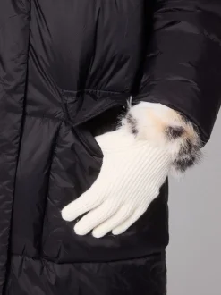 South Beach Animal Animal Bucket Hat and Faux Fur Trim Gloves