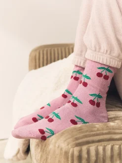 Sparkle Cherries 1 Pack Ankle Socks in a Gift Box