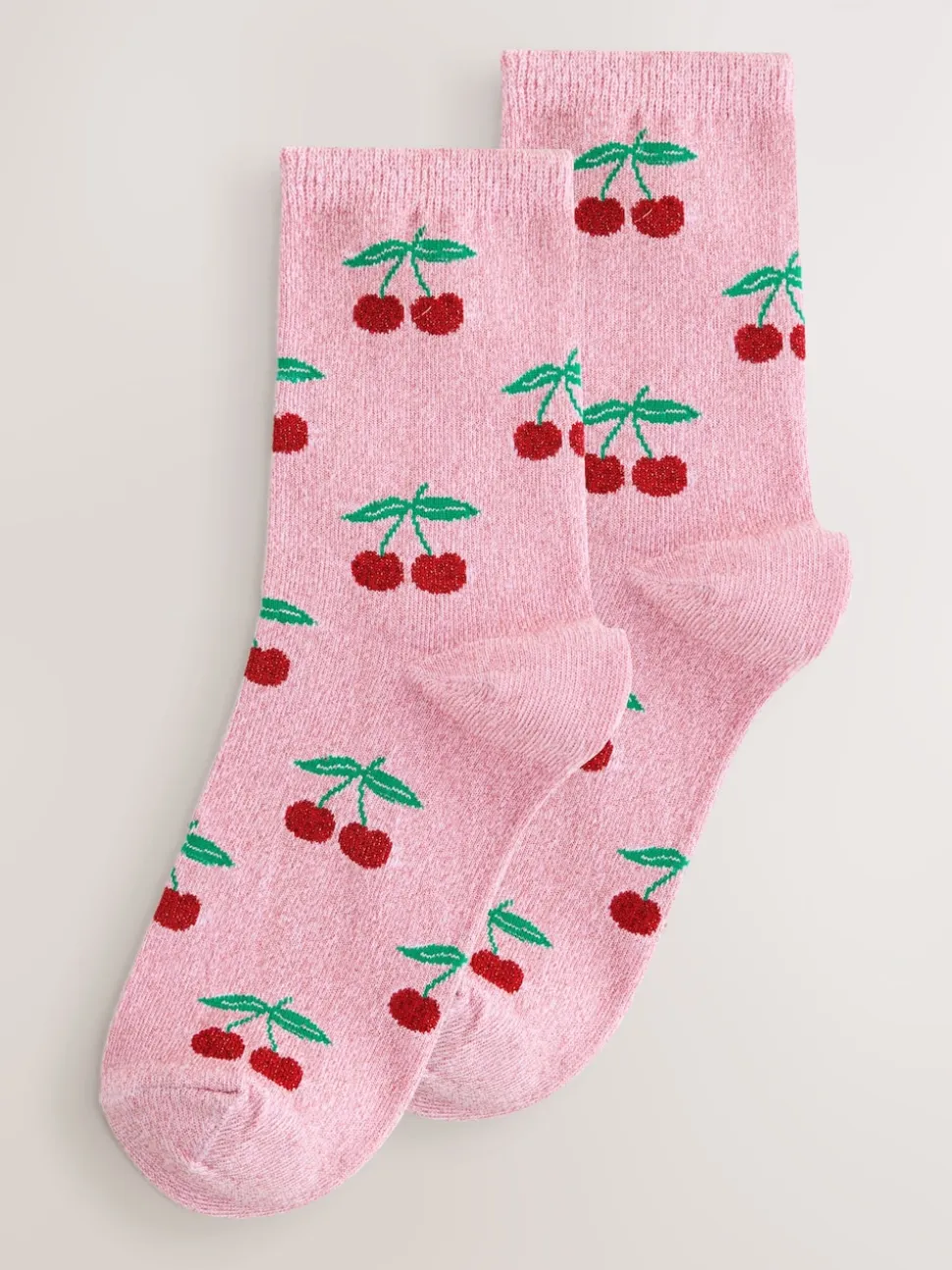 Sparkle Cherries 1 Pack Ankle Socks in a Gift Box