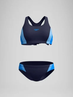 Speedo Blue Colourblock Splice Bikini