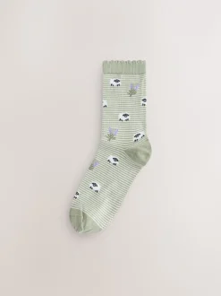 Spring Print Ankle Socks 5 Pack