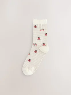 Spring Print Ankle Socks 5 Pack