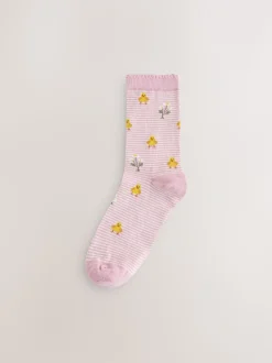 Spring Print Ankle Socks 5 Pack