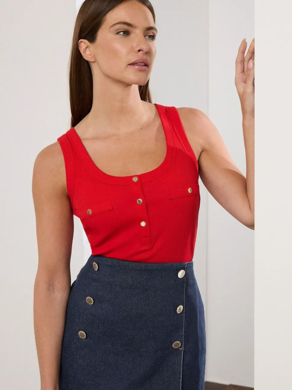 Star by Julien MacDonald Blue Wrap Denim Skirt