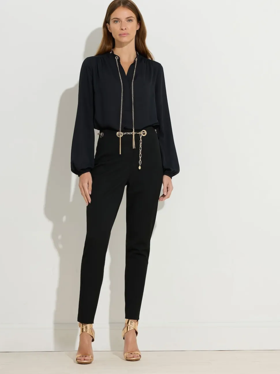 Star by Julien MacDonald Black Chain Detail Blouse