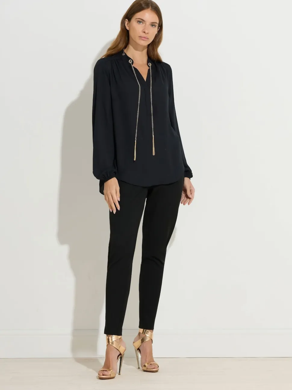 Star by Julien MacDonald Black Chain Detail Blouse