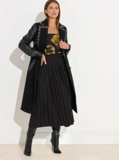 Star by Julien MacDonald Black Pleated Maxi Skirt