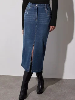 Star by Julien MacDonald Blue Eyelet Skirt