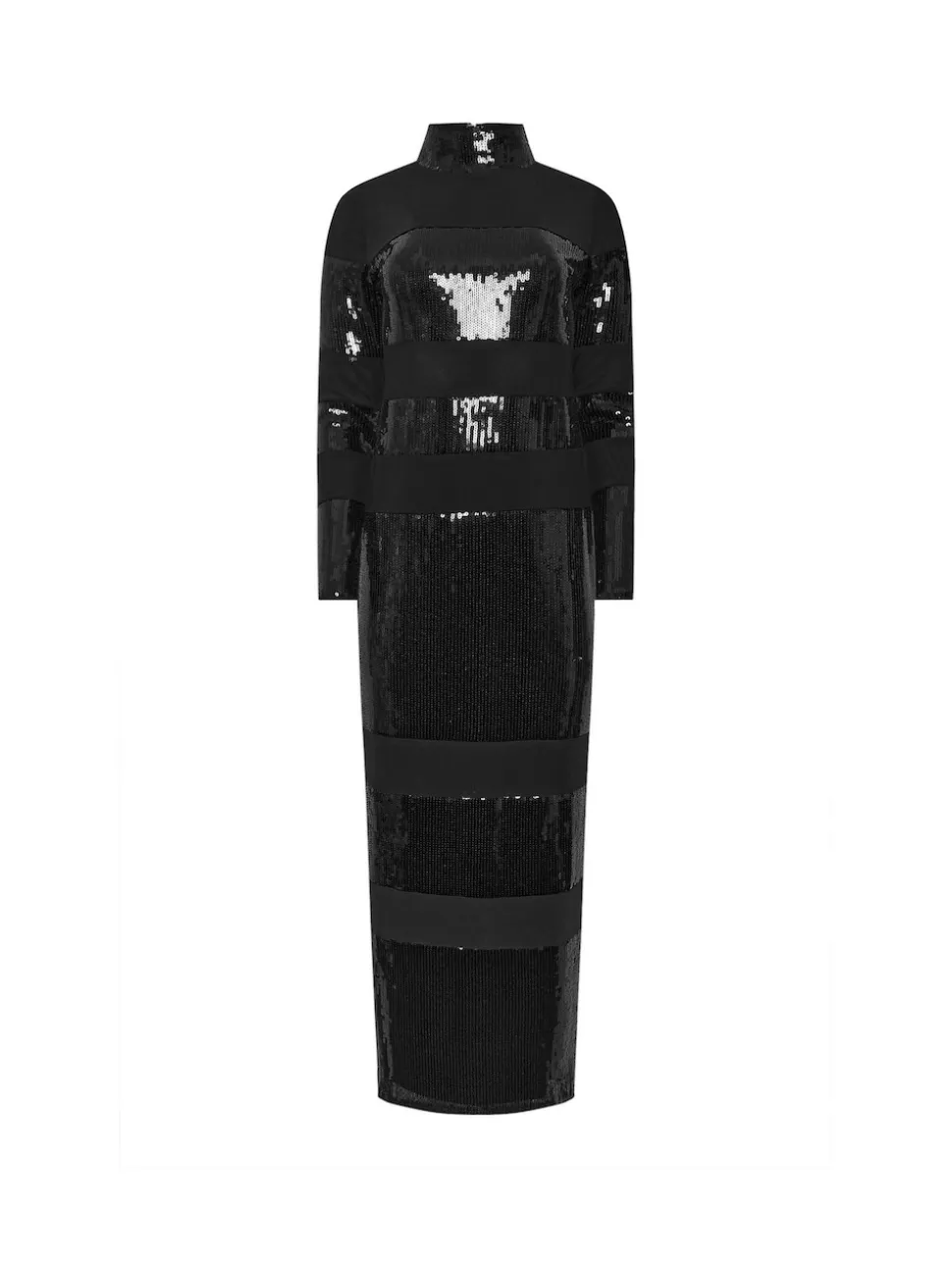 Star by Julien MacDonald Black Sequin Stripe Maxi Dress