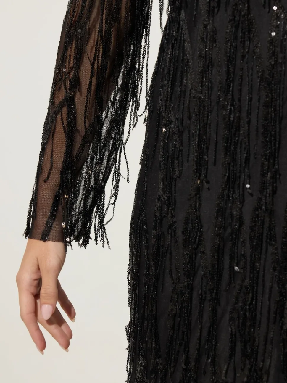 Star by Julien MacDonald Black Sequin Tunic Dress