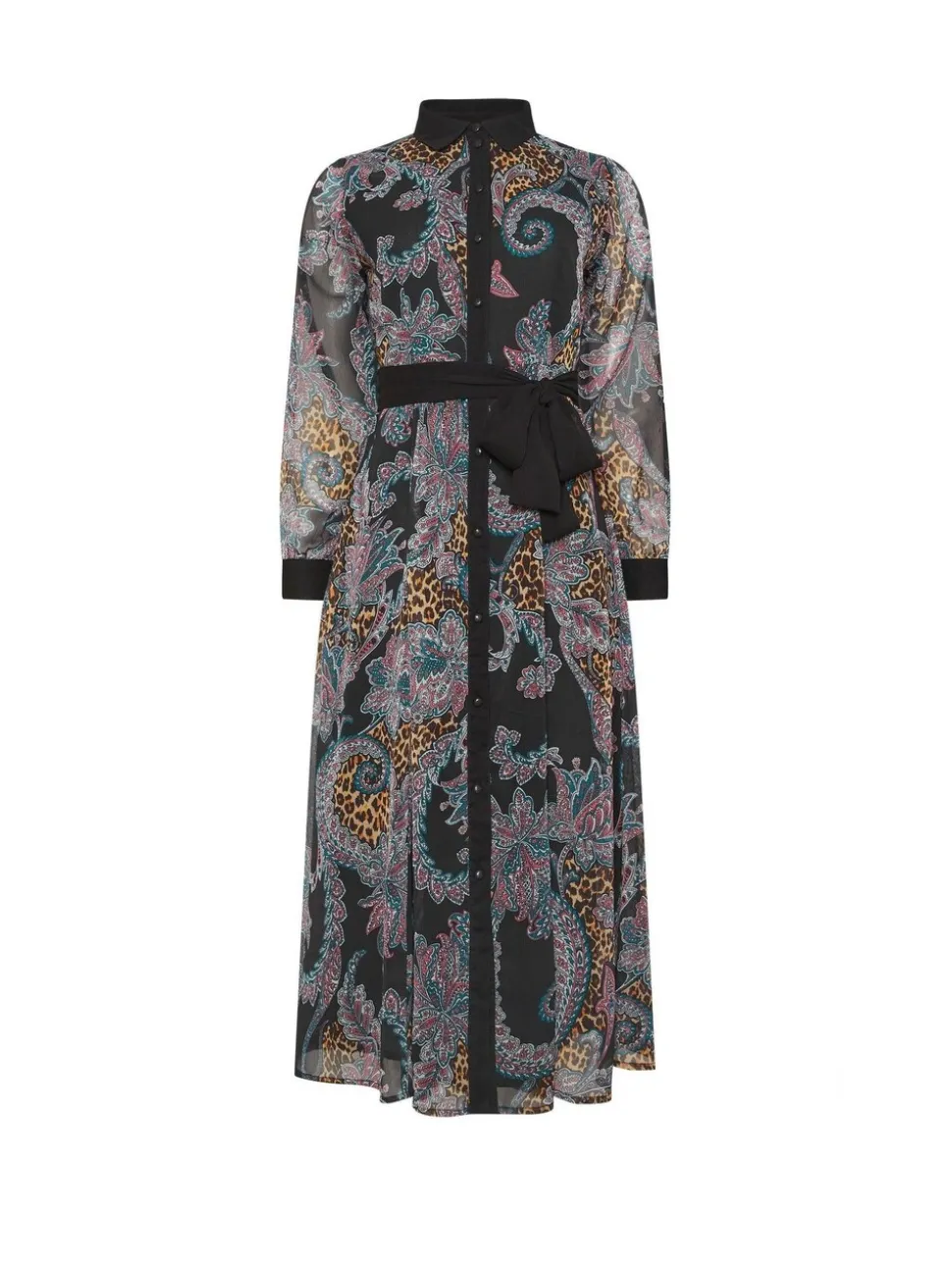 Star by Julien MacDonald Black Paisley Print Shirt Dress