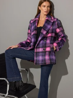 Star by Julien MacDonald Purple Pea Coat