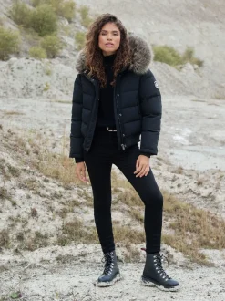 Superdry Black Everest Hooded Bomber Jacket