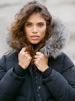 Superdry Black Everest Hooded Bomber Jacket