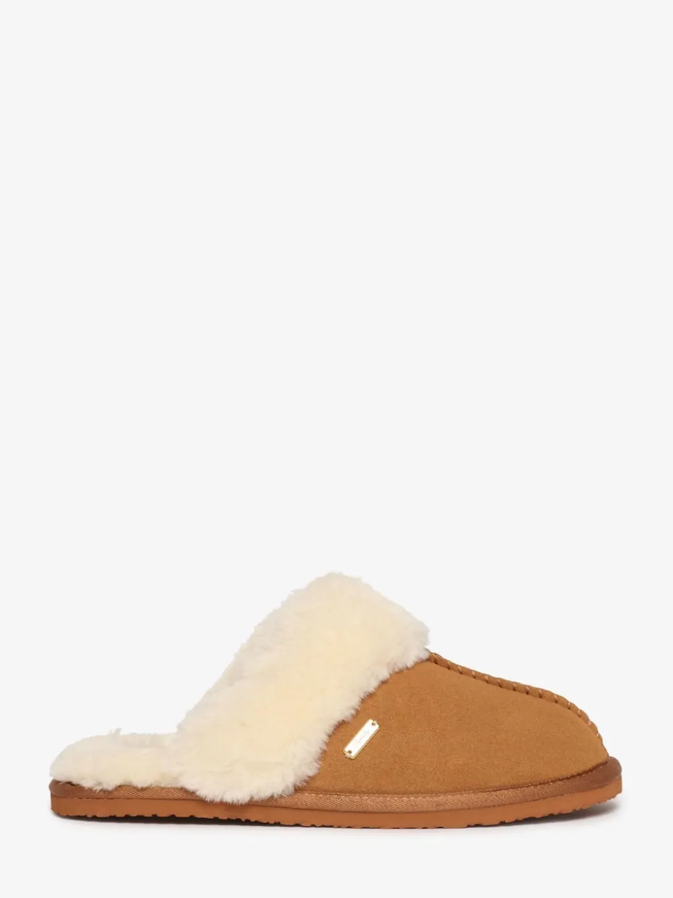 Superdry Brown Faux Suede Mule Slippers