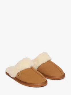 Superdry Brown Faux Suede Mule Slippers