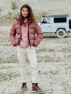 Superdry Brown Hooded Sports Puffer Jacket