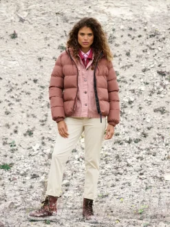 Superdry Brown Hooded Sports Puffer Jacket