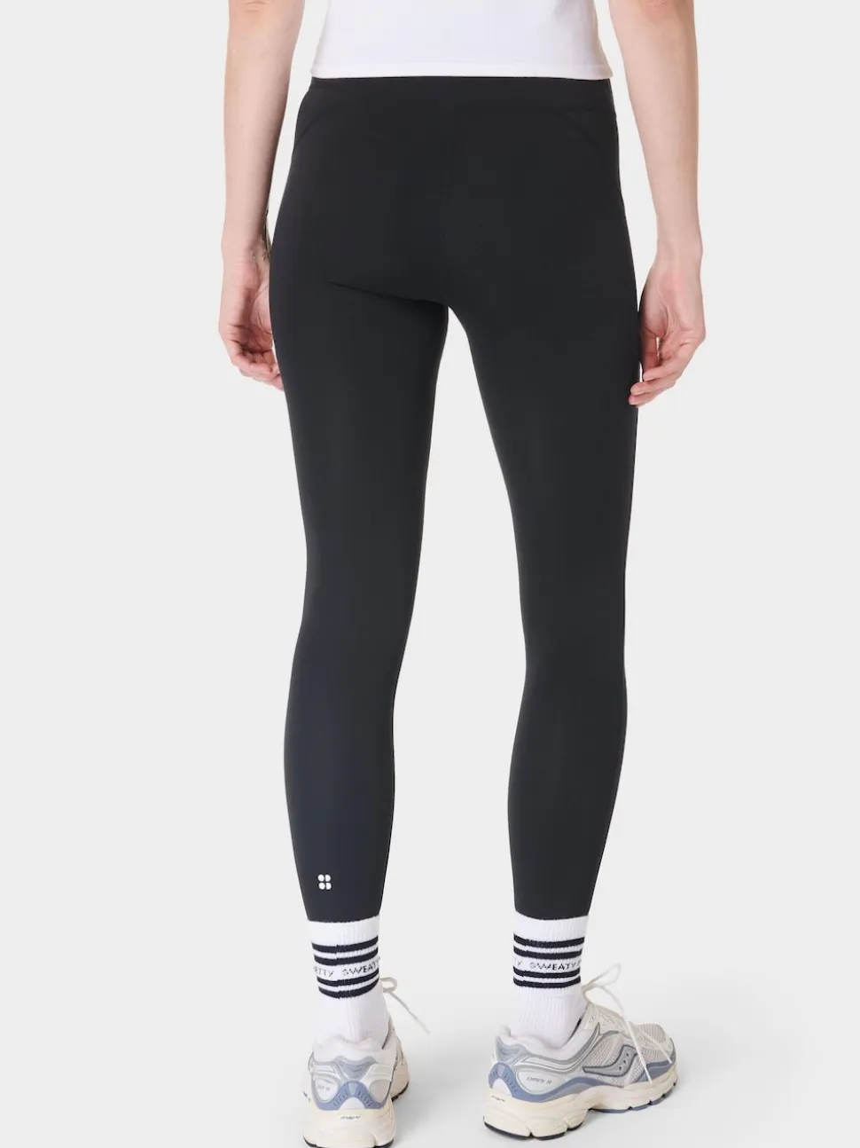 Sweaty Betty Black Full Length All Day 7/8 Embossed Leggings