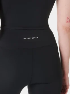 Sweaty Betty Black Full Length All Day 7/8 Embossed Leggings
